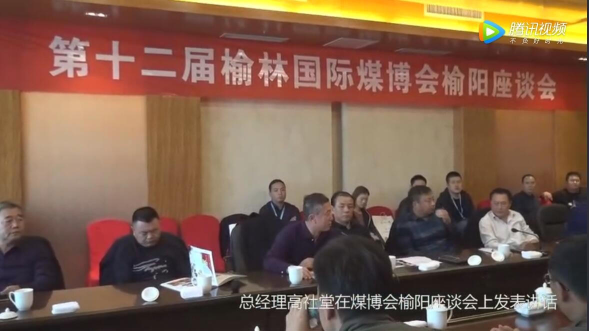 榆阳区煤炭公司总经理高社堂在榆林煤博会榆阳座谈会上发表讲话